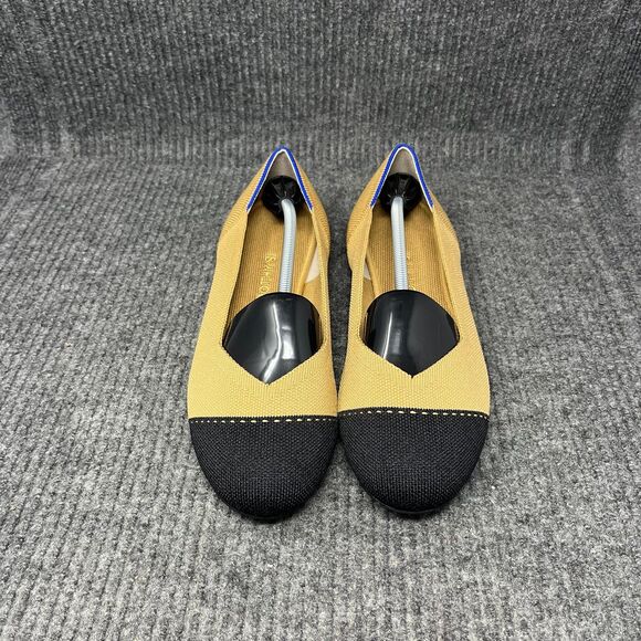 Rothy’s The Loafer Round Toe Flats Camel Black Cap Toe Women’s Size 11.5 - Picture 2 of 8